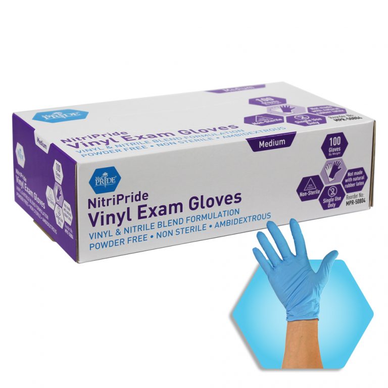 NitriPride Vinyl Exam Gloves Examination MedPride